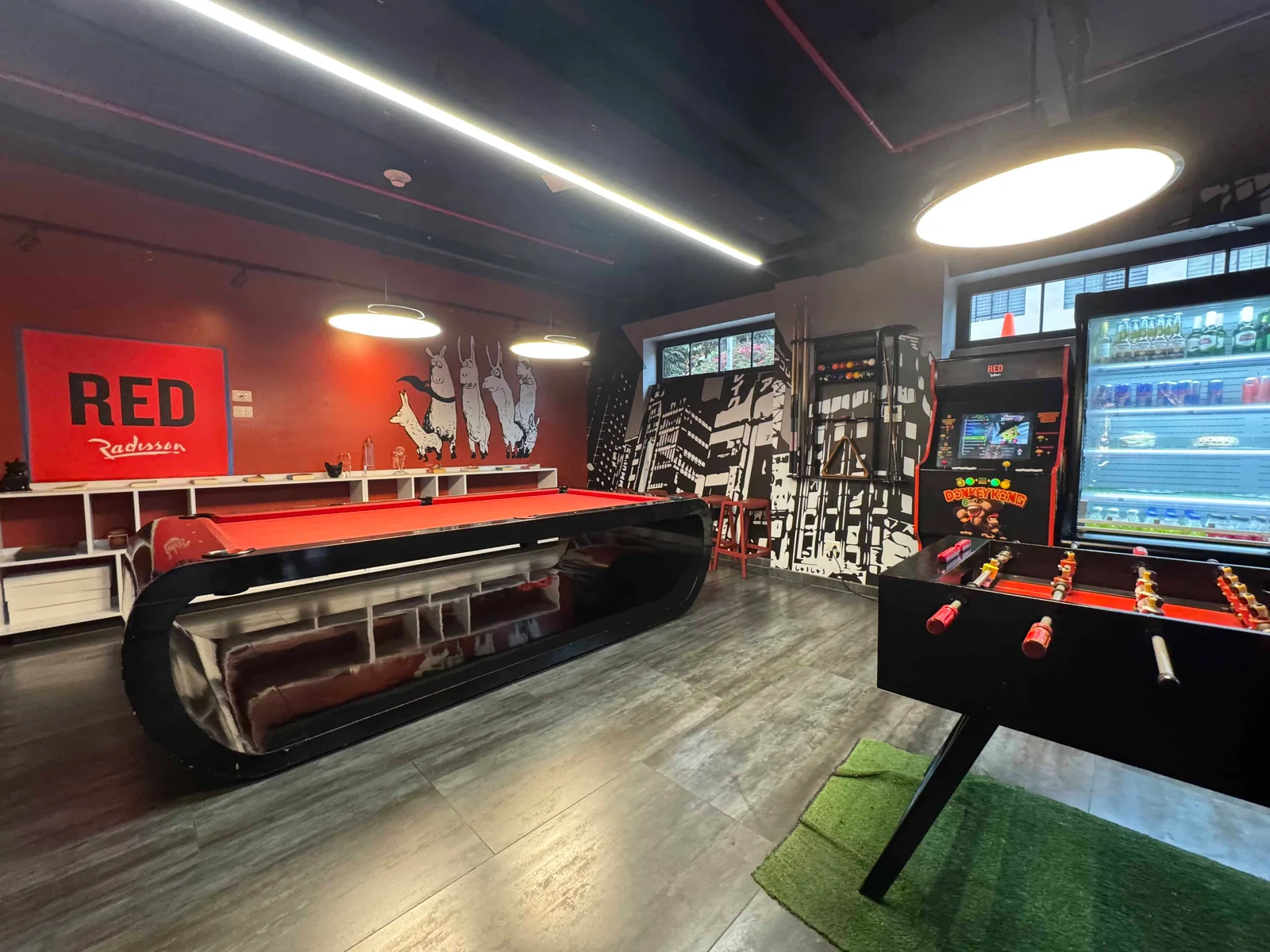 Game room with pool table