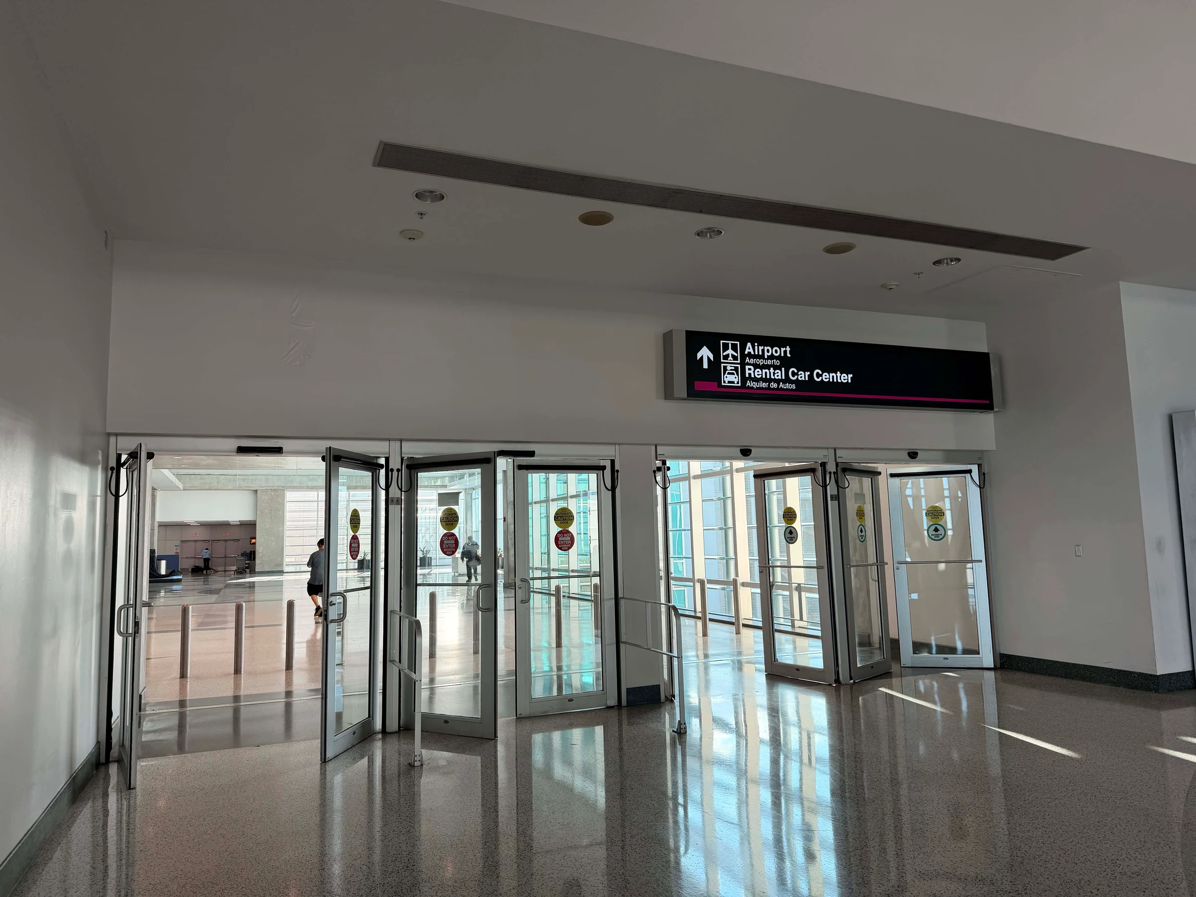 Airport rental car centre entrance