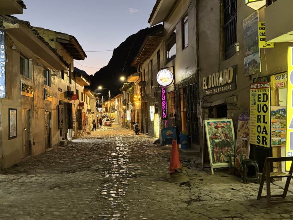 Cobblestone street in historic town
