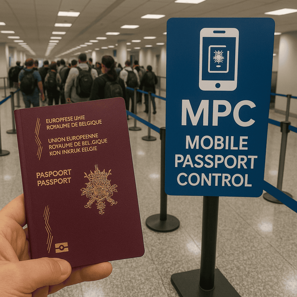 Passport showing for MPC line in airport