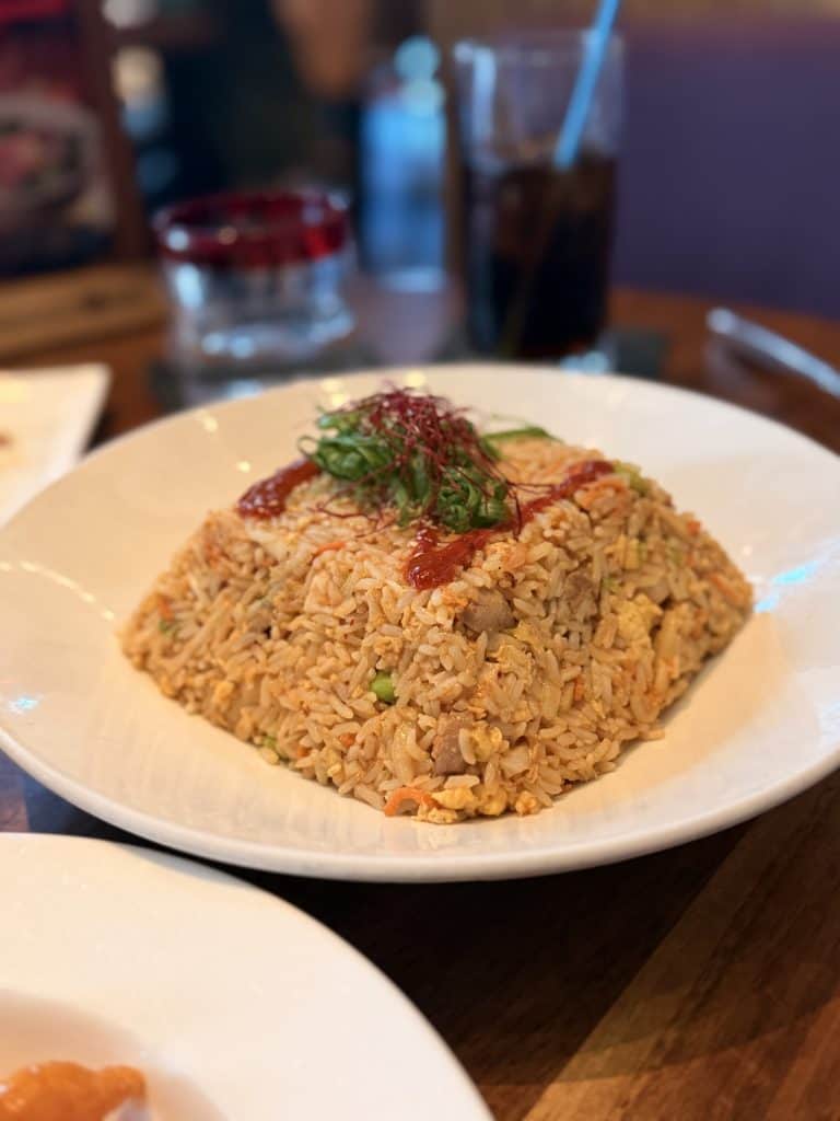 Fried rice with vegetables and meat