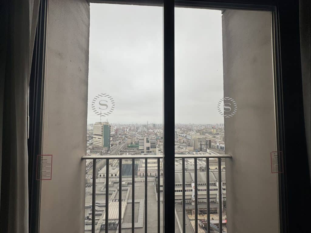 City view from high balcony