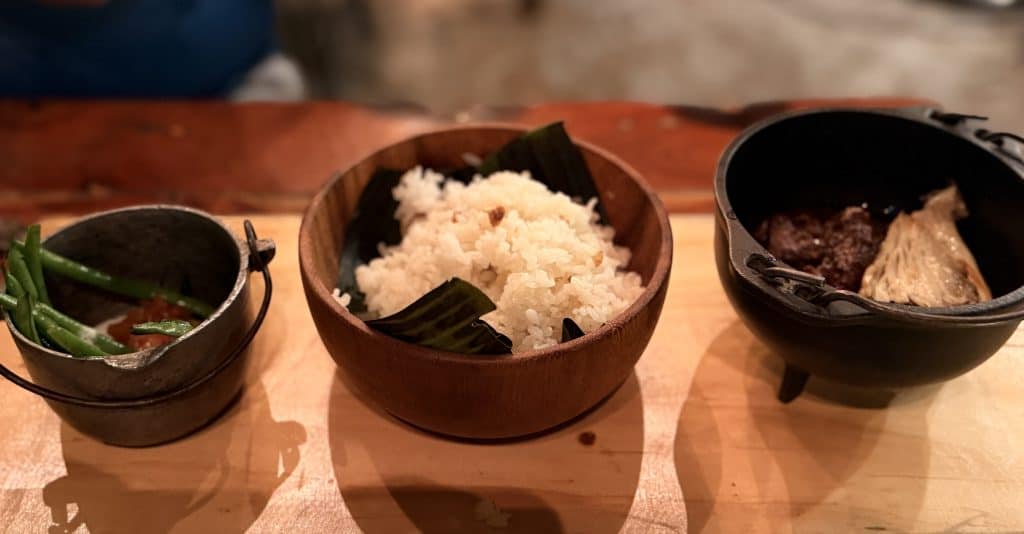 Rice with vegetables and meat