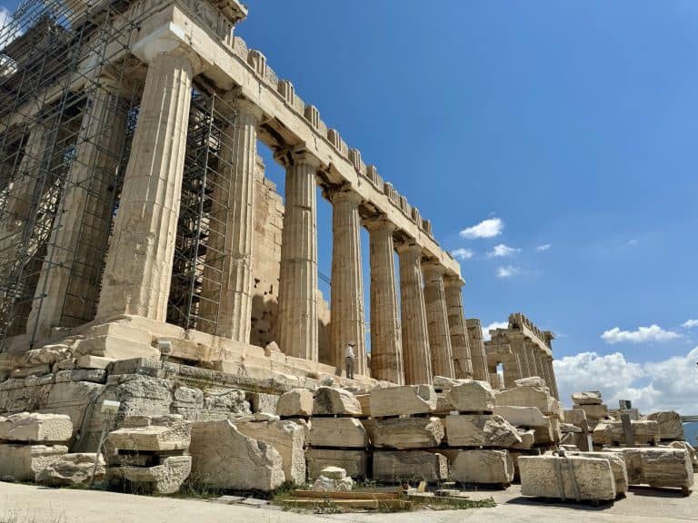 Acropolis — sky, blue sky, cloudy