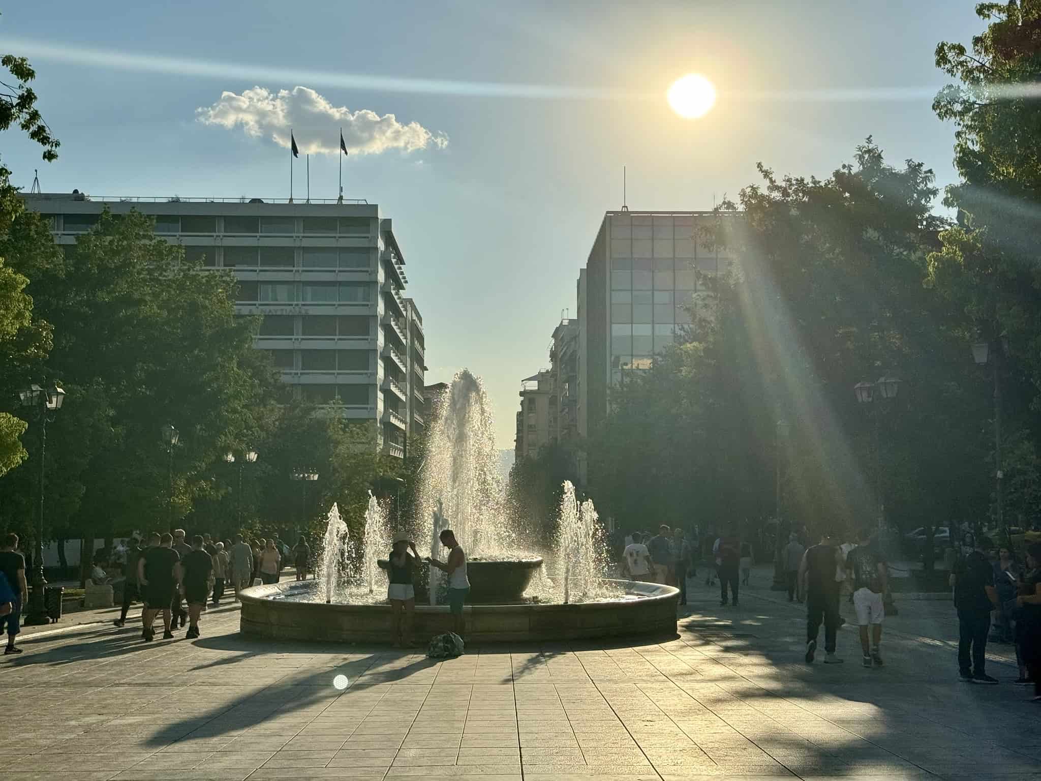 Celebrity Xcel Med — fountain, sky, blue sky