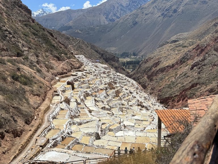 Terraced salt ponds in mountains