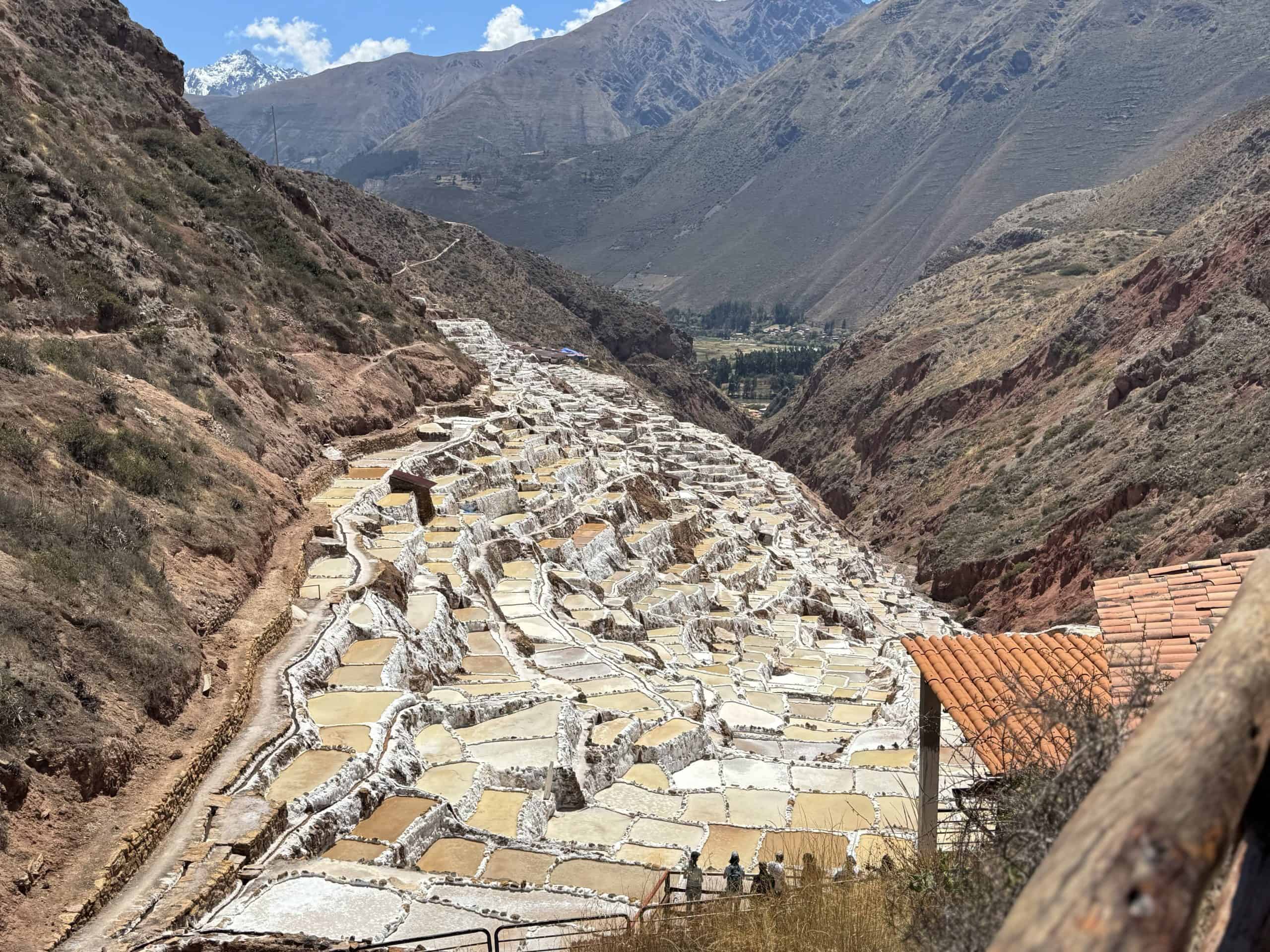 Terraced salt ponds in mountains